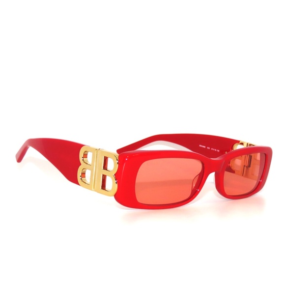 Balenciaga BB0096S 0096S 003 Red Gold Sunglasses 0096